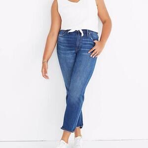 Madewell The High Rise Slim Crop Boyjean Denim Jeans Medium Wash Size 28